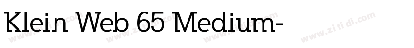 Klein Web 65 Medium字体转换